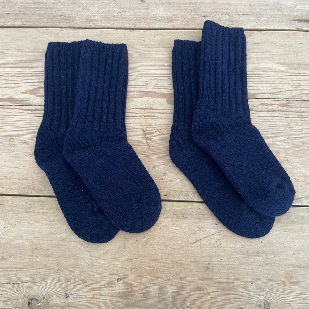 L.L. Bean Dark Blue Ribbed Women’s Wool socks